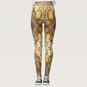 Fancy Natural Leopard Skin Rock Photo Designed Leggings