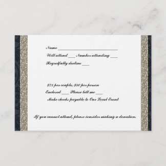 Fancy Navy and Silver Event RSVP