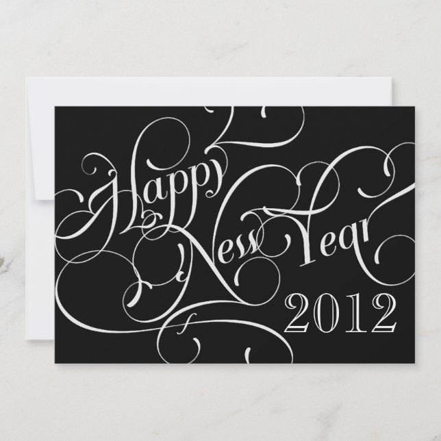 Fancy New Year's Eve Party Invitations (Front)