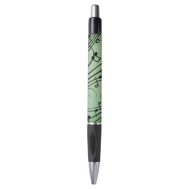 Fancy Notes Green Music Design (Front Vertical)
