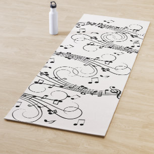 Fancy Notes Music Design Yoga Mat