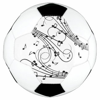Fancy Notes of Music Design Soccer Ball
