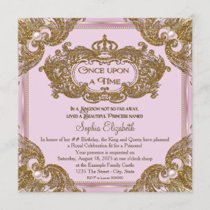 Fancy Once Upon a Time Birthday Party Invitation