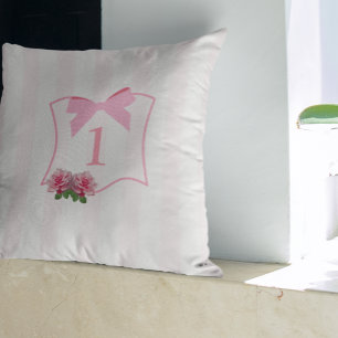 Fancy One Bow Floral Cushion