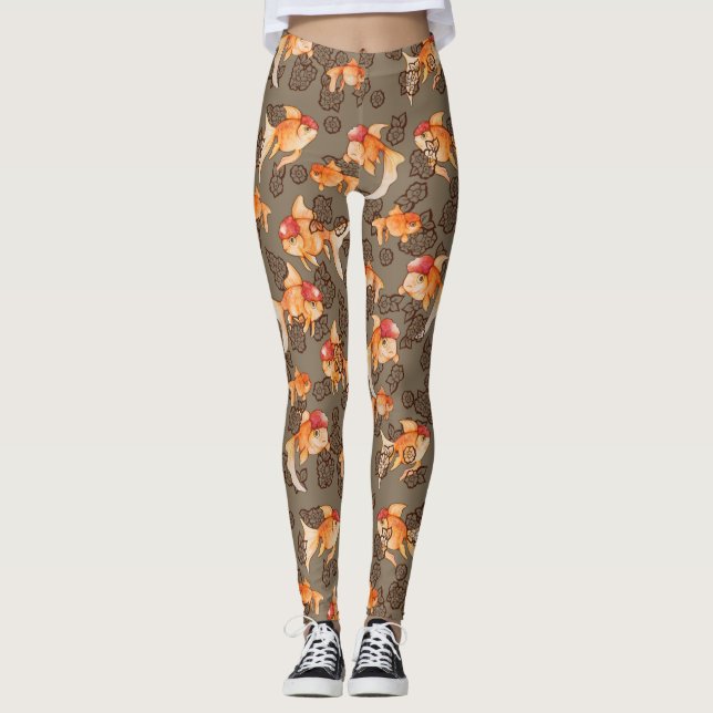 Fancy Oranda Goldfish Leggings (Front)