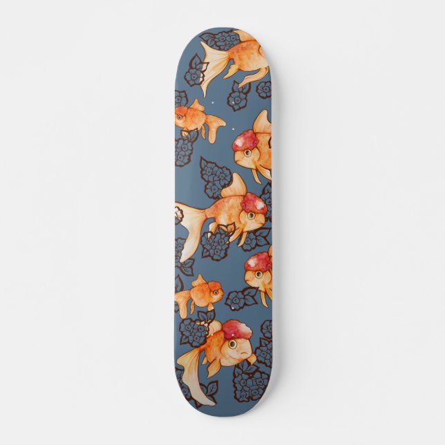 Fancy Oranda Goldfish Skateboard (Front)