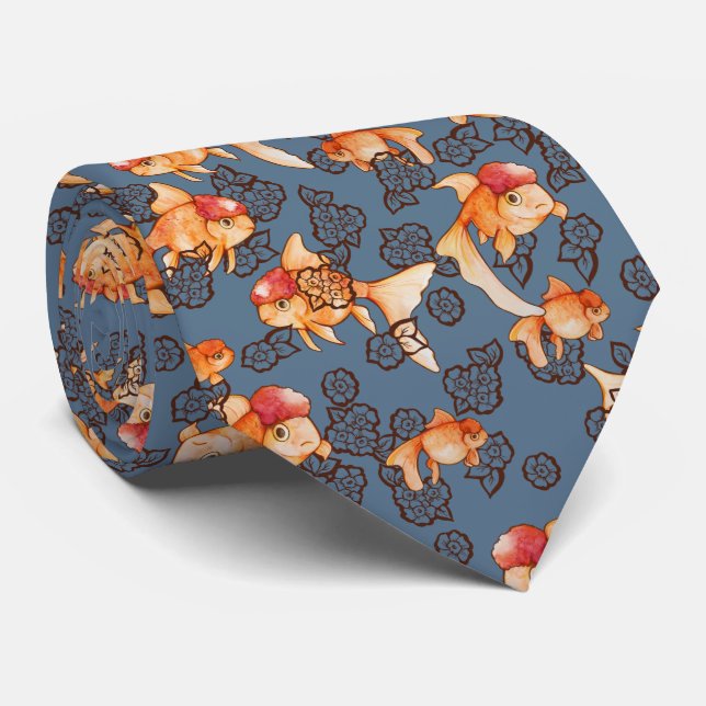 Fancy Oranda Goldfish Tie (Rolled)