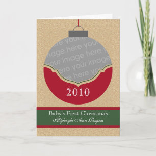 Fancy Ornament First Christmas Greeting Card