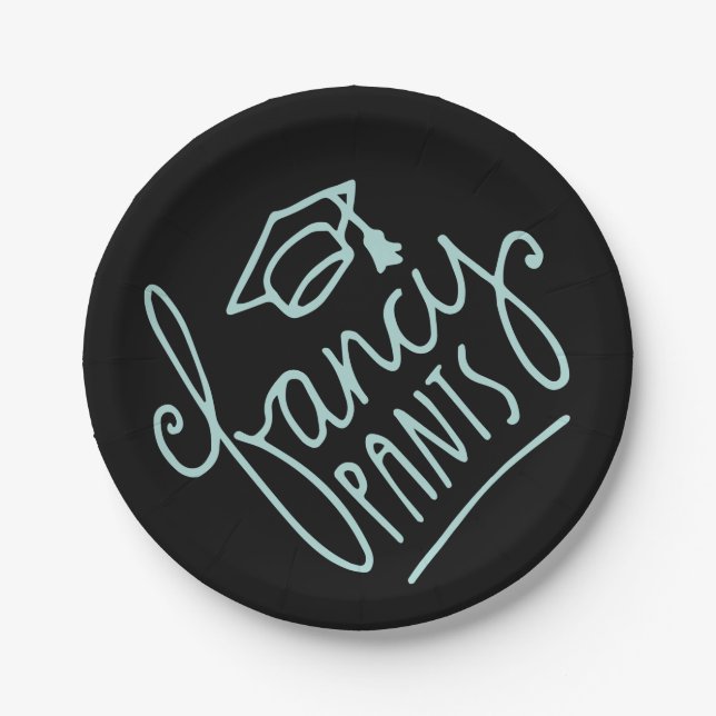 Fancy Pants Funny Grad Paper Plate (Front)