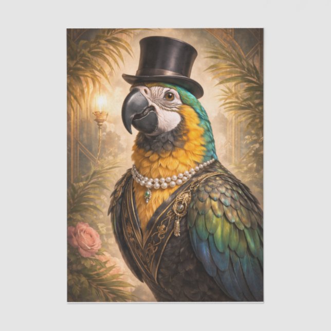 Fancy Parrot Tissue Paper (Front)