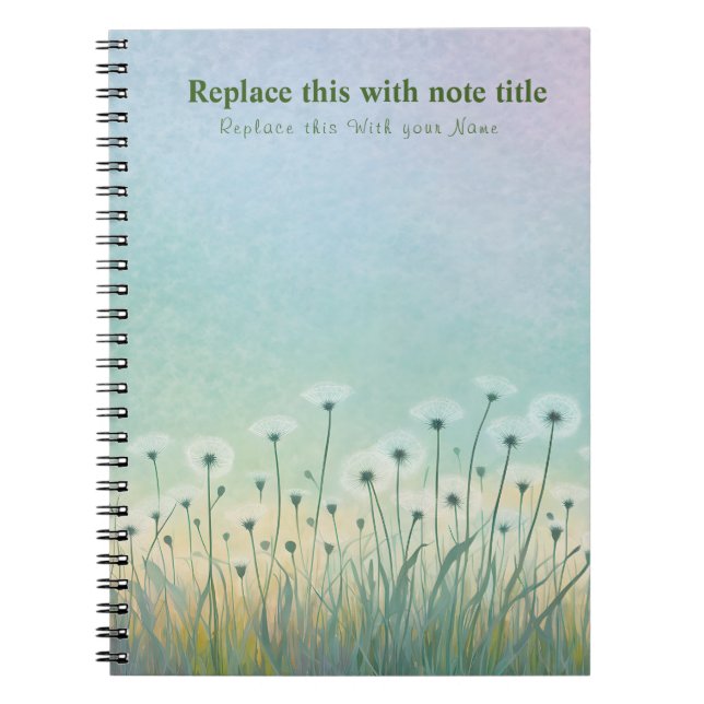 Fancy Pastel Floral Notebook (Front)