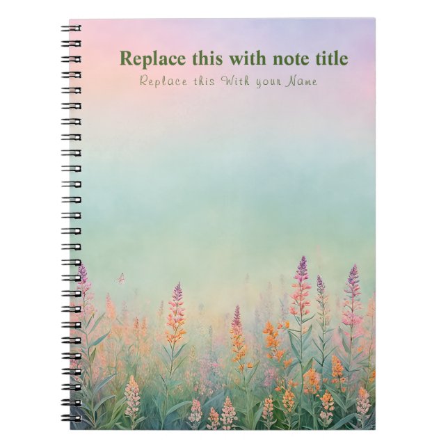 Fancy Pastel Floral Notebook (Front)
