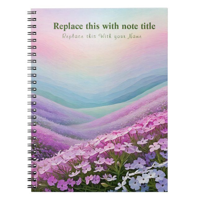 Fancy Pastel Floral Notebook (Front)