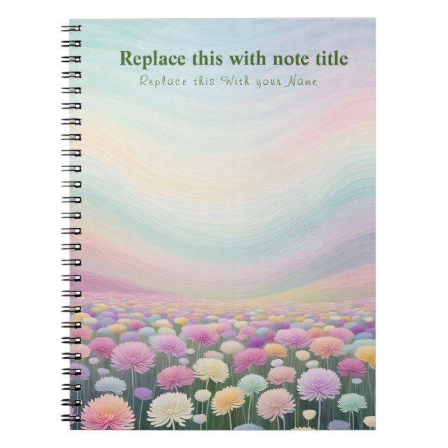 Fancy Pastel Floral Notebook (Front)