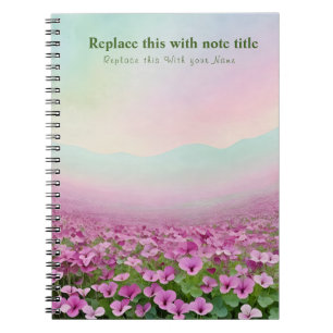 Fancy Pastel Floral Notebook