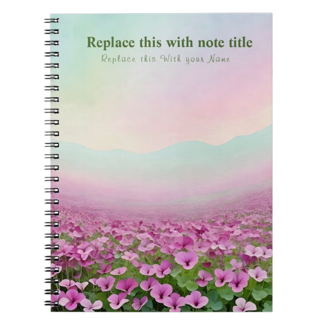 Fancy Pastel Floral Notebook (Front)