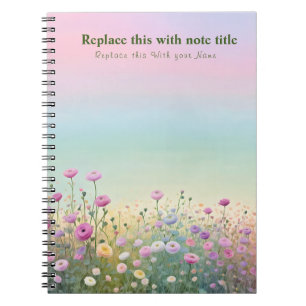 Fancy Pastel Floral Notebook