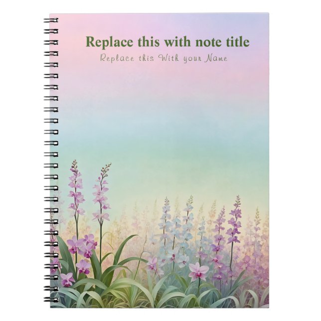 Fancy Pastel Floral Notebook (Front)