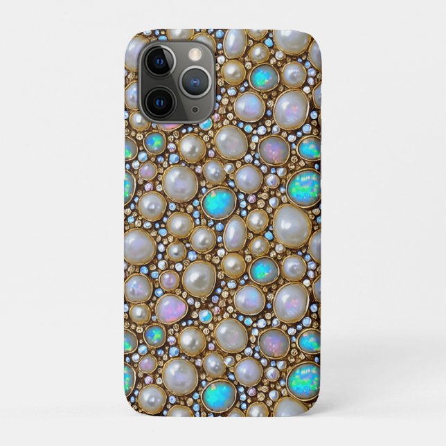 Fancy Pearl, Opal and Gems Case-Mate iPhone Case (Back)