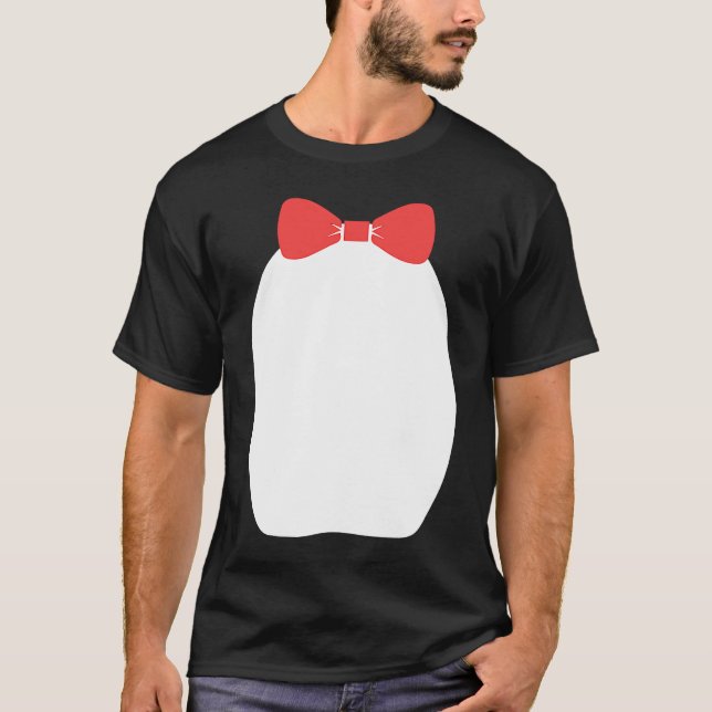 Fancy Penguin Bow Tie Halloween Costume T-Shirt (Front)