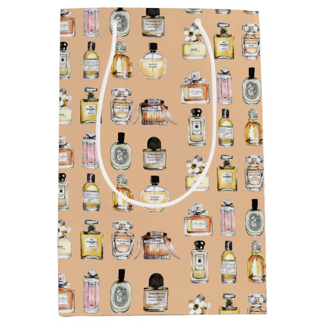 Fancy Perfume Bottle Pattern Medium Gift Bag (Front)