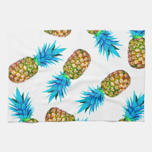 Fancy pineapples tea towel
