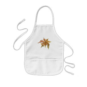 Fancy Pink and Yellow Poinsettia Kids Apron