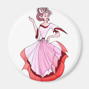 Fancy Pink Dancer Magnet