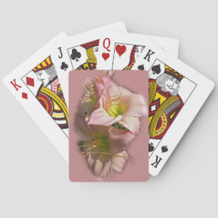 Fancy Pink Daylilies Playing Cards