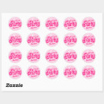 Fancy Pink Glitter Party Custom Name Classic Round Sticker<br><div class="desc">💕 Calling All Glamourous Guests! 💕 Get ready to step into a world of timeless style, fabulous fashion, and unforgettable fun! You're cordially invited to a one-of-a-kind celebration that will transport you to a realm of beauty and elegance. Join us as we celebrate the Bride's upcoming journey with a dazzling...</div>