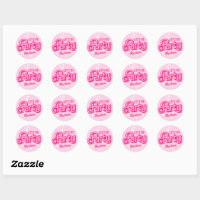 Fancy Pink Glitter Party Custom Name