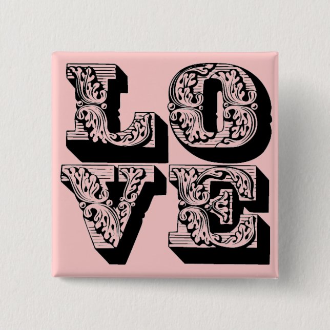 Fancy Pink Love Pin (Front)