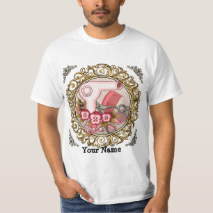 Fancy Pink Pansy Beautician T-Shirt