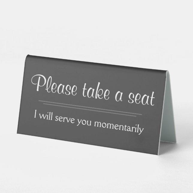 Fancy "Please take a seat" (Front)