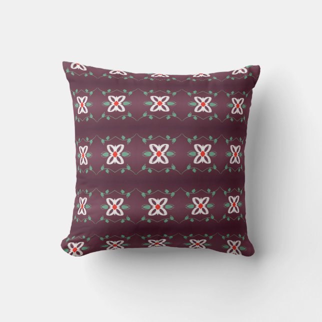 Fancy Plum Throw Pillow (Front)
