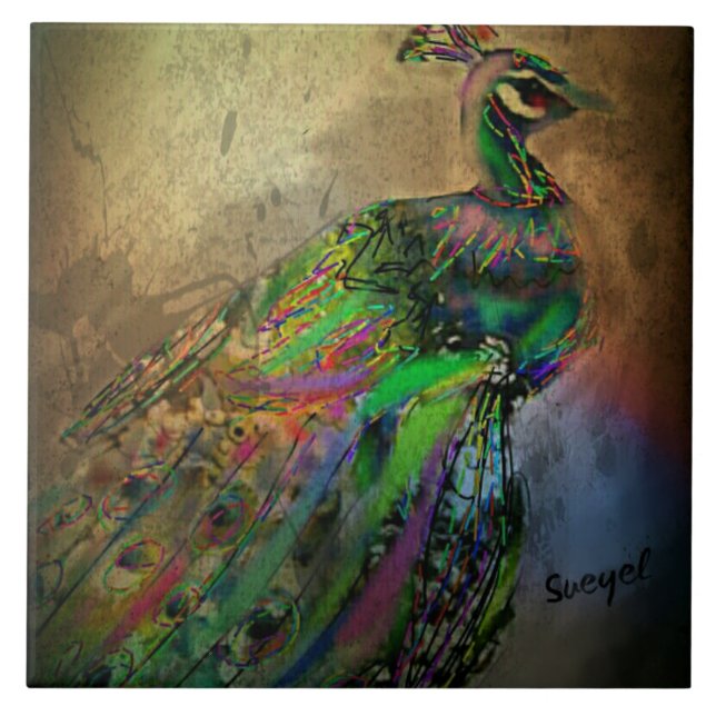 Fancy Plumage Ceramic Tile (Front)