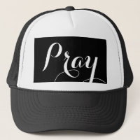 fancy PRAY script lettering |