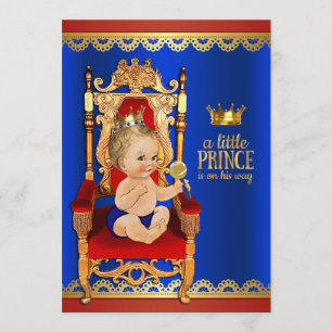 Fancy Prince Baby Shower Invitation