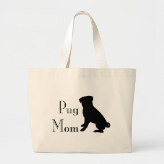 Fancy Pug Mum Large Tote Bag
