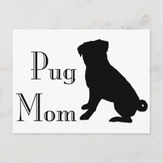 Fancy Pug Mum Postcard