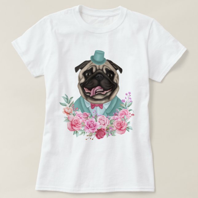 Fancy Pug T-Shirt (Design Front)