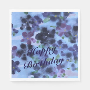 Fancy Purple Flowered Napkins