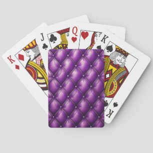 Fancy Purple Upholstered Playing Cards