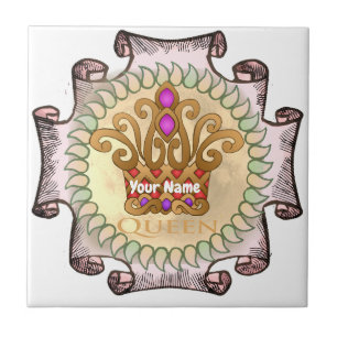 Fancy Queen Crown Ceramic Tile