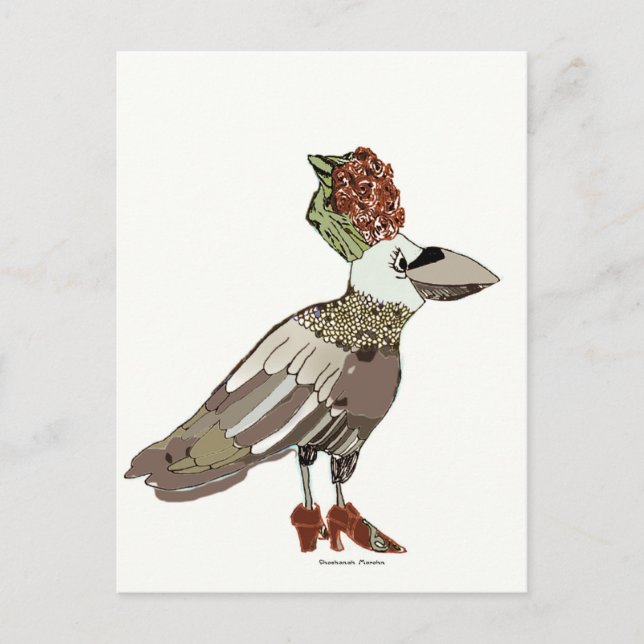 Fancy Raven is All Dressed Up by Shoshanah Marohn Postcard (Front)