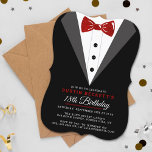 Fancy Red Glitter Tuxedo 18th Birthday Invitation<br><div class="desc">Celebrate in style with these trendy 18th Birthday invitations. The design is easy to personalise with your own wording and your family and friends will be thrilled when they receive these fabulous party invites.</div>