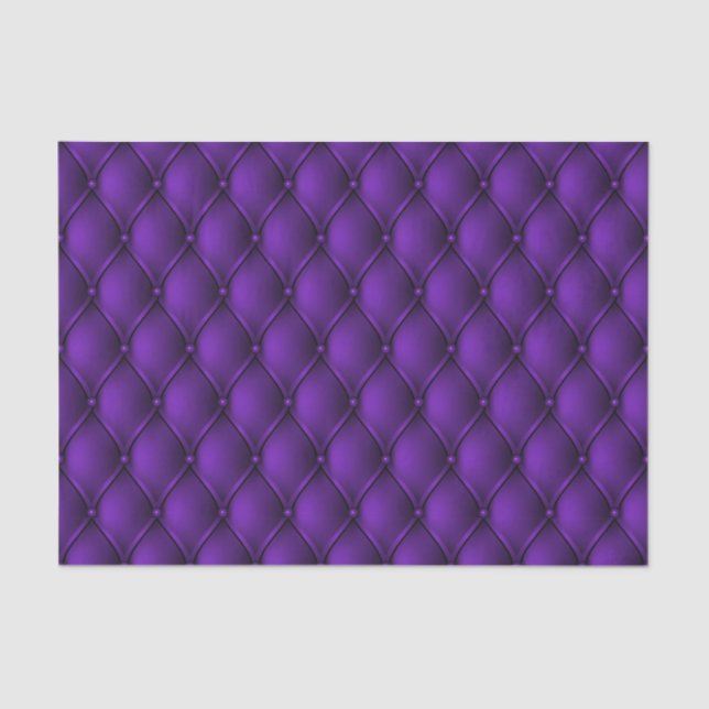 Fancy Regal Royal Purple Diamond Tuft Print Tissue Paper (Front)