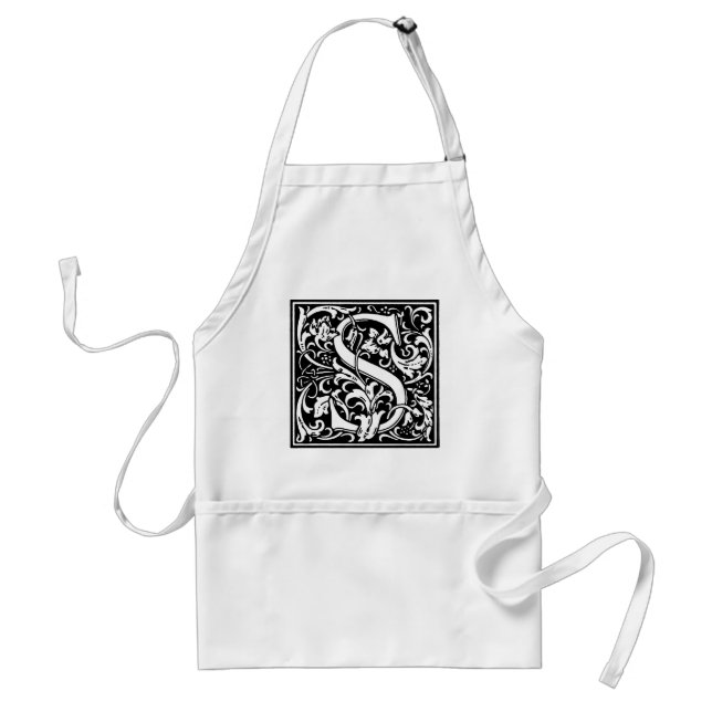 Fancy Renaissance Style Alphabet Letter S Standard Apron (Front)