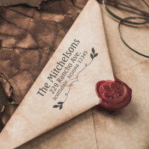 Fancy Return Address Rubber Stamp