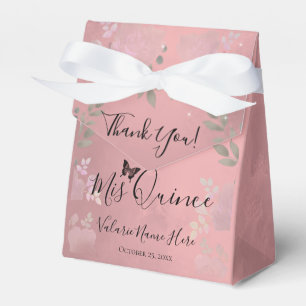 Fancy Roses Quinceanera Gold Favour Box